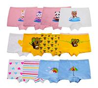 Anntry Niños Paquete de 12 Calzoncillos Suaves y cómodos Algodón Ropa Interior Niñas Surtidas Boyshort Bragas 2-12 años