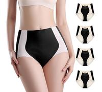 Anntry Ropa Interior de Cintura Alta para Mujer, sin Costuras, Ligero Control de Barriga, Bragas sin presentación, sin engarce, Bragas de Levantamiento de glúteos, Paquete de 4