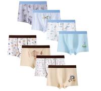 Anntry Ropa Interior para niños, Calzoncillos Tipo bóxer de Dinosaurio para niños pequeños, Paquete de 8 Calzoncillos de algodón para bebés de 2 a 12 años