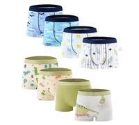 Anntry Ropa Interior para niños, Calzoncillos Tipo bóxer de Dinosaurio para niños pequeños, Paquete de 8 Calzoncillos de algodón para bebés de 2 a 12 años
