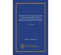 Annual and average production of and international trade in important agricultural products: by countries