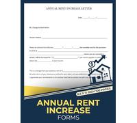 Annual Rent Increase Forms: Rent Increase Notice Forms Book | Up to 50 Forms.