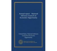 Annual report - National Advisory Council on Economic Opportunity (1970/71)