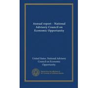 Annual report - National Advisory Council on Economic Opportunity (1974/75)