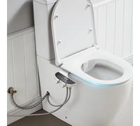 ANNWA Bidé para Inodoros Agua Caliente y Fría Inodoro Japonés con Ducha Integrada, Boquillas Auto-limpiantes Retráctiles, Control de Presión de Agua, Limpieza Frontal y Posterior (TT18NA)