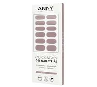 ANNY Gel Nail Strips - UV Nail Strips - Lámina de uñas para pegar con lámpara UV, duradera y sin astillas, fácil aplicación, color rosa oscuro - n.º 20