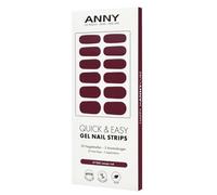 ANNY Láminas de uñas de gel UV para pegar con lámpara UV, duraderas y sin astillas, fácil de usar, color rojo vampy - Burdeos profundos - n.º 62