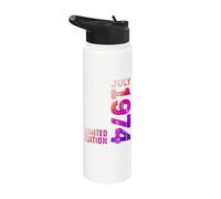 Año 1974 Mes De Julio 1974 Retro 1974 Vintage 1974 Stainless Steel Insulated Water Bottle