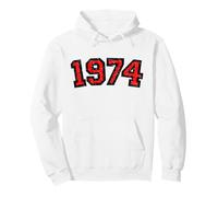 Año 1974 (Rojo Vintage) 52 Cumpleaños Sudadera con Capucha