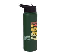 Año 1987 Septiembre 1987 Retro 1987 Vintage 1987 Desde 1987 Stainless Steel Insulated Water Bottle
