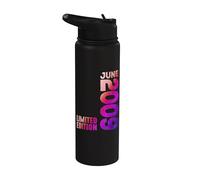Año 2009 Mes De Junio 2009 Retro 2009 Vintage 2009 Stainless Steel Insulated Water Bottle
