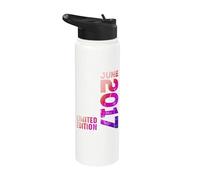 Año 2017 Mes De Junio 2017 Retro 2017 Vintage 2017 Stainless Steel Insulated Water Bottle