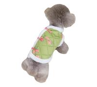 Año Chino Mascota Tang Traje Otoño Invierno Polar Cálido Yorkshire Terrier Chihuahua Pug Shiba Abrigo Inu,Verde,2XL