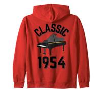 Año Clásico 1954 con Piano de Cola. Sudadera con Capucha