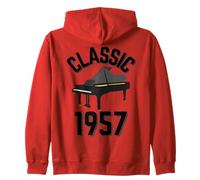 Año Clásico 1957 con Piano de Cola. Sudadera con Capucha