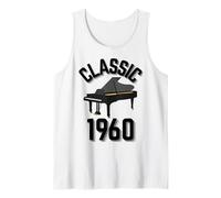 Año Clásico 1960 con Piano de Cola. Camiseta sin Mangas