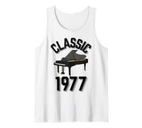 Año Clásico 1977 con Piano de Cola. Camiseta sin Mangas