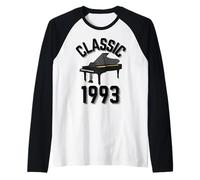 Año Clásico 1993 con Piano de Cola. Camiseta Manga Raglan