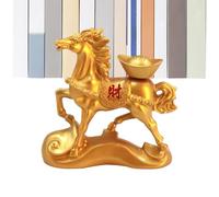 Año de la figura del caballo - Año Nuevo Chino 2026 Spring Festival Wealth Collectible - Fortune Horse Statue,for Bedside Table Desk Bedroom Mantel Bookshelf TV Gabinete Entrada