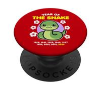 Año de la Serpiente 2025 Feliz Año Nuevo del Zodiaco Chino Kawaii PopSockets PopGrip Adhesivo