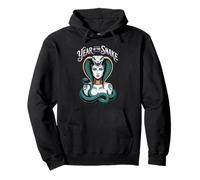 Año de la Serpiente Serpiente Reina Colmillos Sabiduría Belleza Poder Mi Sudadera con Capucha