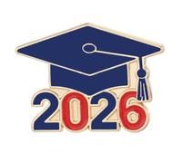 Año de la temporada de clausura 2026, broche de aleación esmaltado, regalo para que los estudiantes celebren el logro académico, gorras libro alfiler, Einheitsgröße, como se describe