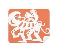 año de mono Animal China Zodiac teléfono limpiador de pantalla gafas paño de limpieza 2pcs tela de ante