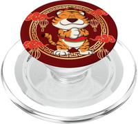 Año De Tigre Divertido Lindo Zodíaco Chino Año Nuevo Chino PopSockets PopGrip para MagSafe