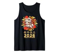 Año del Caballo 2026 Año Nuevo Lunar Chino Caballo del Zodíaco Camiseta sin Mangas