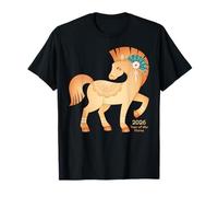 Año del Caballo 2026 - Caballo de Fuego Dorado Año Nuevo Lunar Camiseta