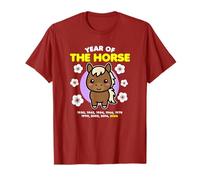 Año del Caballo 2026 Feliz Zodiaco Chino Año Nuevo Kawaii Camiseta