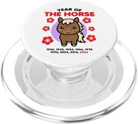 Año del Caballo 2026 Feliz Zodiaco Chino Año Nuevo Kawaii PopSockets PopGrip para MagSafe