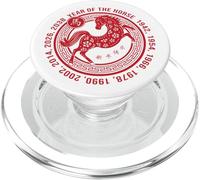 Año del Caballo 2026 Zodiaco Chino Año Nuevo Lunar Fuego PopSockets PopGrip para MagSafe