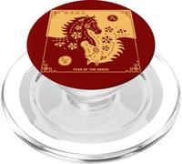 Año del Caballo 2026 Zodiaco Chino Año Nuevo Lunar Fuego PopSockets PopGrip para MagSafe