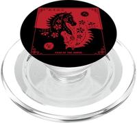 Año del Caballo 2026 Zodiaco Chino Año Nuevo Lunar Fuego PopSockets PopGrip para MagSafe