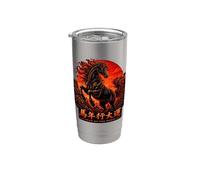 Año Del Caballo Horóscopo Chino Astrología Nacimiento Zodíaco Vaso térmico de acero inoxidable de doble pared