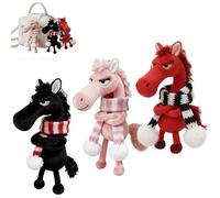 Año del caballo mascota de la suerte, regalo de buena suerte de Año Nuevo 2026, colgante de peluche de caballo de la suerte para bolsa o llavero, símbolo de fuerza, valor y energía positiva, 3