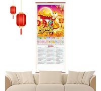 Año Del Calendario De La Serpiente - 2025 Calendario De Rollo De Pared Chino, Calendario Lunar Calendario Mes de la Suerte | Calendario lunar chino tradicional Feng Shui Calendario Lucky Festival