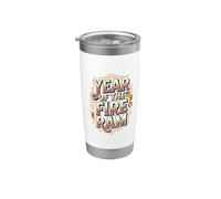 Año Del Carnero De Fuego Nuevo Signo Del Zodíaco De La Astrología China Vaso térmico de acero inoxidable de doble pared