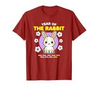 Año del Conejo 2024 Zodiaco Chino Año Nuevo Kawaii Camiseta