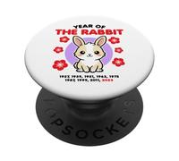 Año del Conejo 2024 Zodiaco Chino Año Nuevo Kawaii PopSockets PopGrip Adhesivo