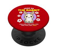 Año del Conejo 2024 Zodiaco Chino Año Nuevo Kawaii PopSockets PopGrip Adhesivo