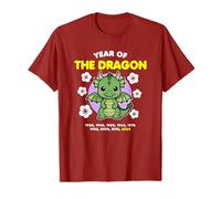 Año del Dragón 2024 Zodiaco Chino Año Nuevo Kawaii Camiseta