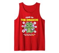 Año del Dragón 2024 Zodiaco Chino Año Nuevo Kawaii Camiseta sin Mangas