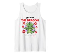 Año del Dragón 2024 Zodiaco Chino Año Nuevo Kawaii Camiseta sin Mangas