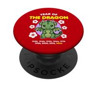 Año del Dragón 2024 Zodiaco Chino Año Nuevo Kawaii PopSockets PopGrip Adhesivo