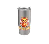 Año Del Dragón Feliz Año Nuevo Chino 2024 Es Mi Año Vaso térmico de acero inoxidable de doble pared