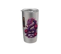 Año Del Dragón Horóscopo Chino Astrología Nacimiento Zodíaco Vaso térmico de acero inoxidable de doble pared