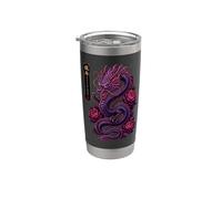 Año Del Dragón Horóscopo Chino Astrología Nacimiento Zodíaco Vaso térmico de acero inoxidable de doble pared