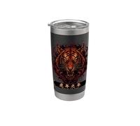 Año Del Tigre Horóscopo Chino Astrología Nacimiento Zodíaco Vaso térmico de acero inoxidable de doble pared